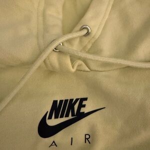 Nike Air Hoodie in Pale Yellow with Black Logo